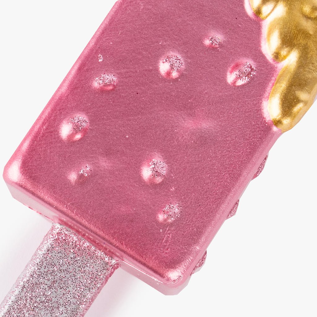 Enfeite de Natal de Gelado Rosa NEW BRIGHT - Gato Preto