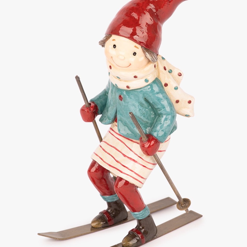 Enfeite de Natal de Menina em Ski COZY - Gato Preto