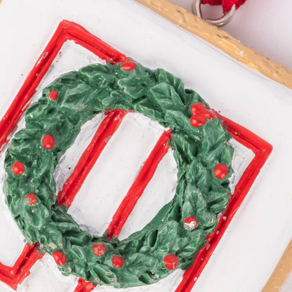 Enfeite de Natal de Porta de Bolacha COZY - Gato Preto