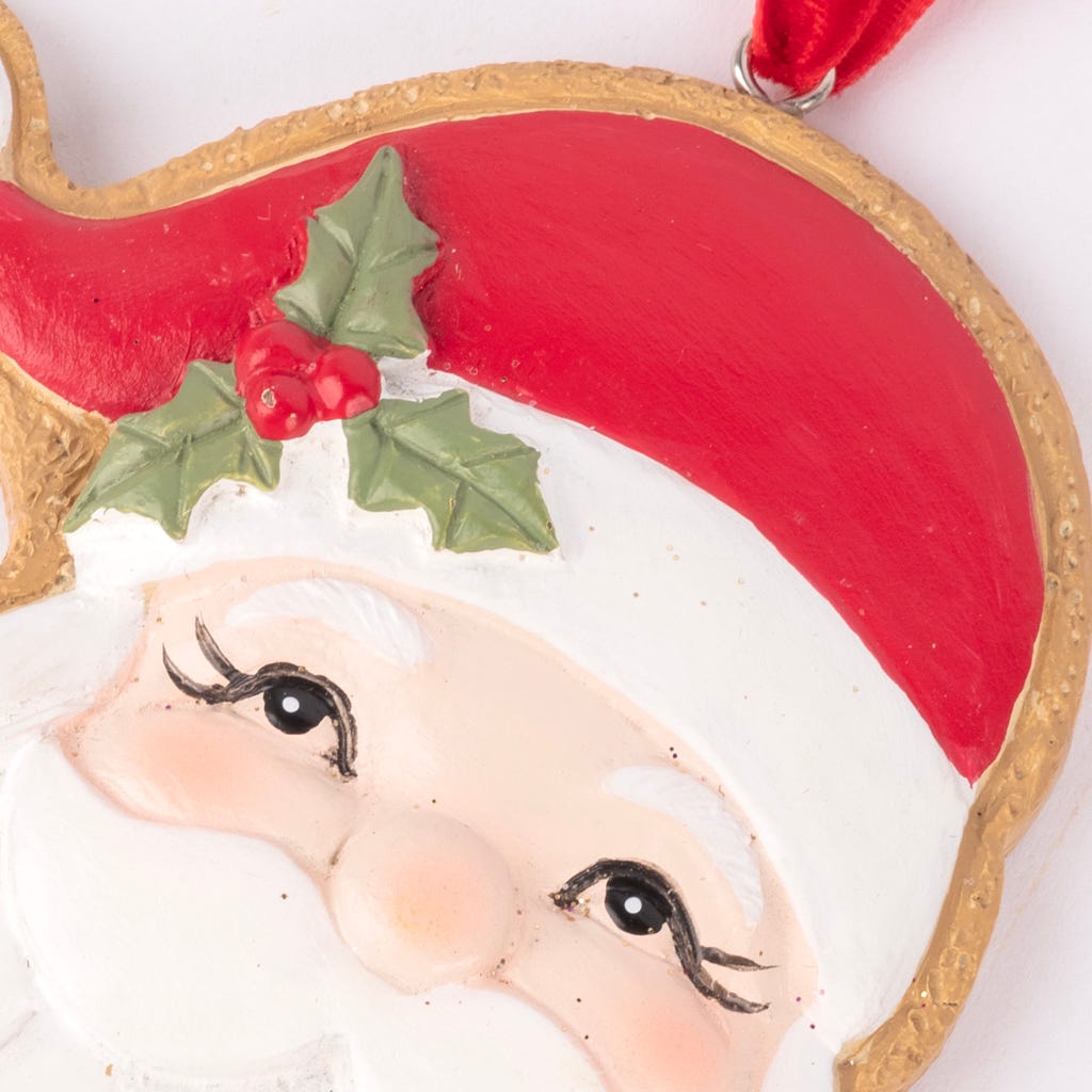 Enfeite de Pai Natal com Bolacha COZY - Gato Preto