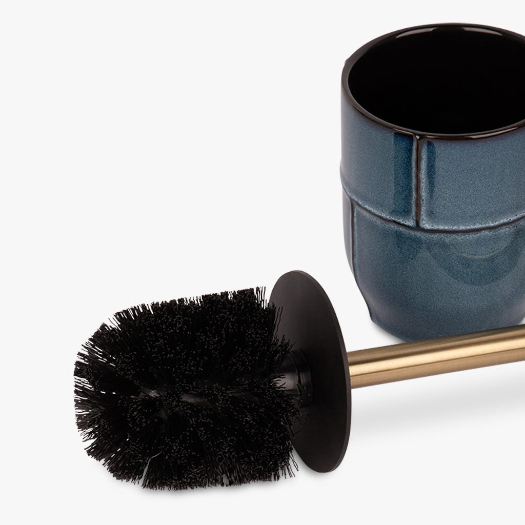 Escova Wc de Cerâmica Azul IOS - Gato Preto