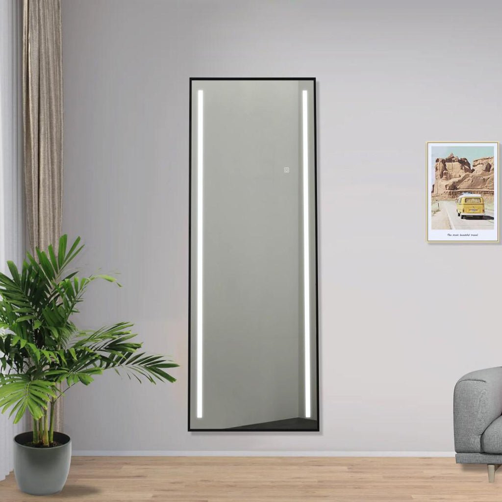 Espelho Chao Pt LED 60X165 STILO - Gato Preto