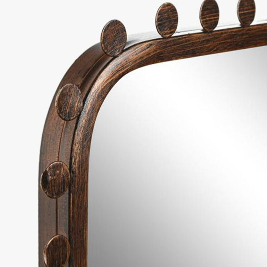 Espelho de Metal com Relevos COMPORTA - Gato Preto