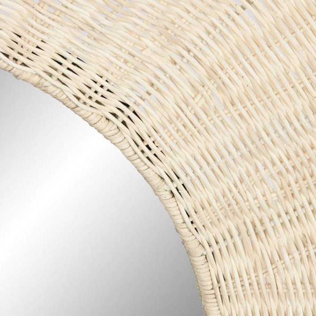 Espelho Flor Rattan D91 SOLEA - Gato Preto