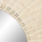 Espelho Flor Rattan D91 SOLEA - Gato Preto