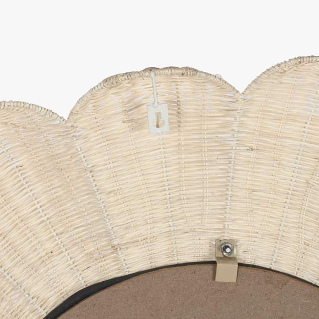 Espelho Flor Rattan D91 SOLEA - Gato Preto