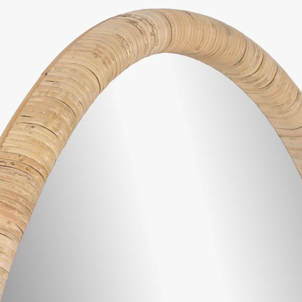 Espelho Organico Rattan 78X106 PALHA - Gato Preto