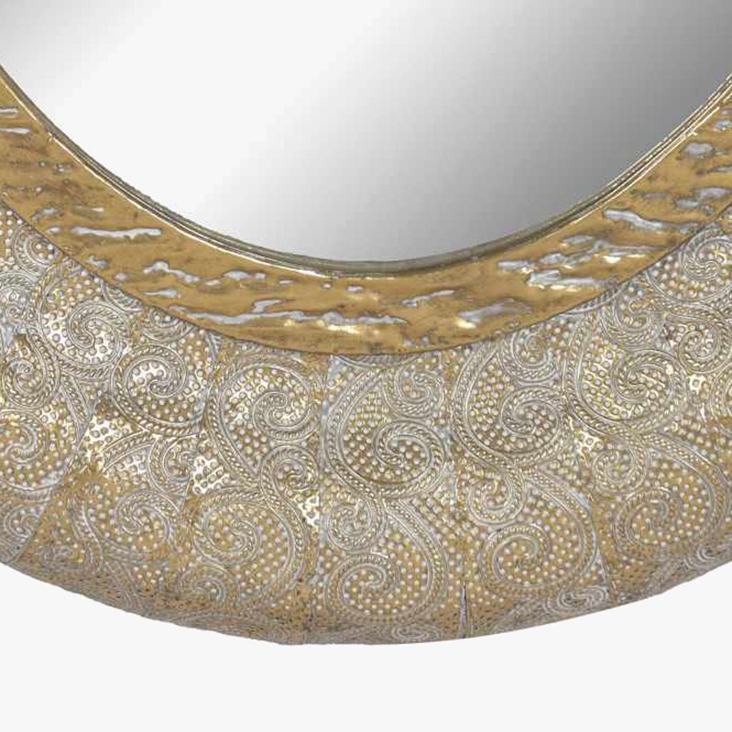 Espelho Oval Metal Dr 78x106 AUREA - Gato Preto