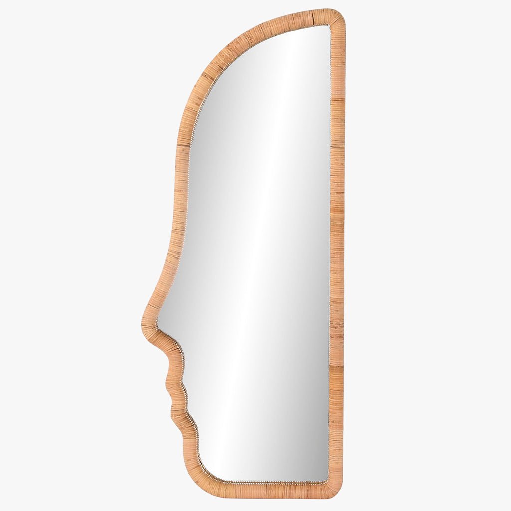 Espelho Rosto Rattan 50x120 PALHA - Gato Preto