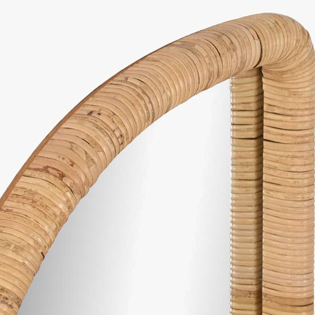 Espelho Rosto Rattan 50x120 PALHA - Gato Preto