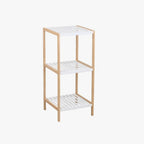 Estante 3 Níveis de Metal e Bambu 35x35x79 CLEAR - Gato Preto