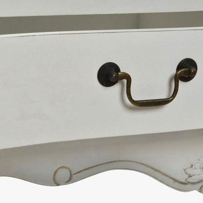 Estante Branca Clássica com três prateleiras e uma gaveta VERSAILLES - Gato Preto