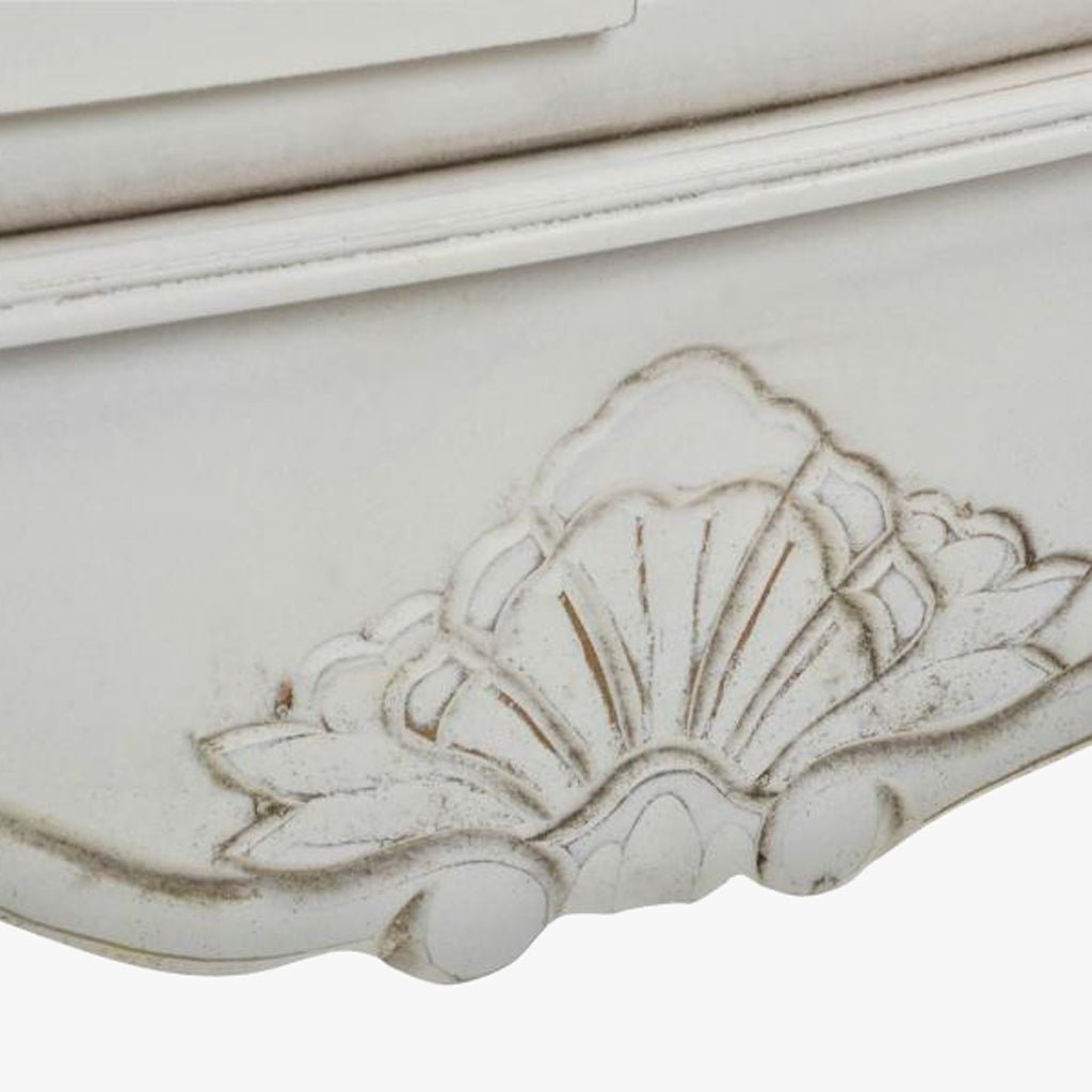 Estante Branca Clássica com três prateleiras e uma gaveta VERSAILLES - Gato Preto