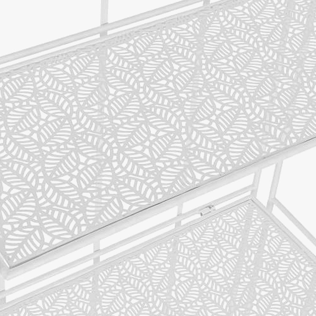 Estante de Ferro com Folhas Branca REVIVAL - Gato Preto