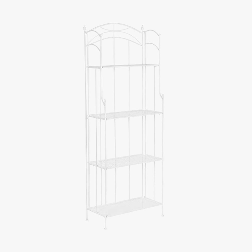 Estante de Ferro com Folhas Branca REVIVAL - Gato Preto