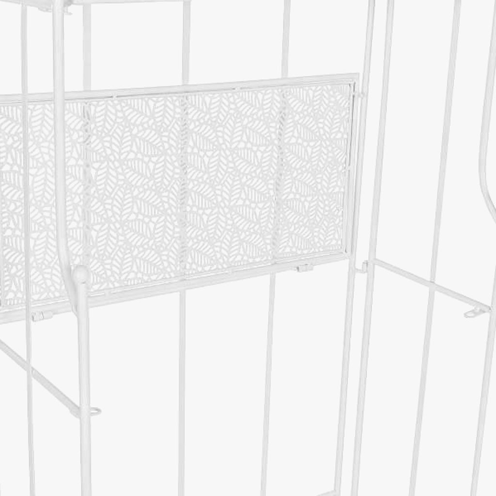 Estante de Ferro com Folhas Branca REVIVAL - Gato Preto