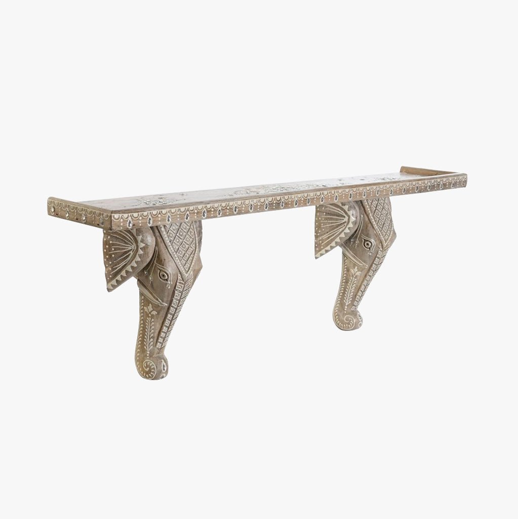 Estante Madeira Maciça Oriental Elefante JASMIN - Gato Preto