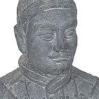 Estátua Guerreiro Zen Decorativa 78 cm - Gato Preto