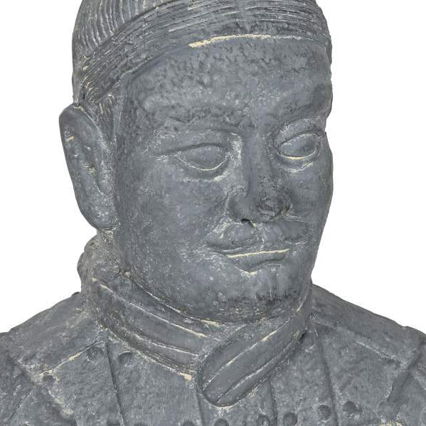 Estátua Guerreiro Zen Decorativa 78 cm - Gato Preto