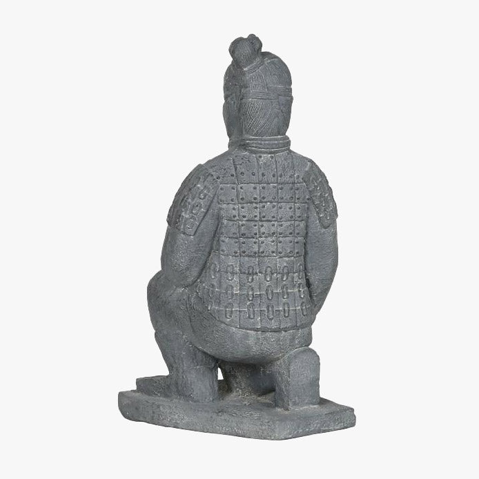 Estátua Guerreiro Zen Decorativa 78 cm - Gato Preto