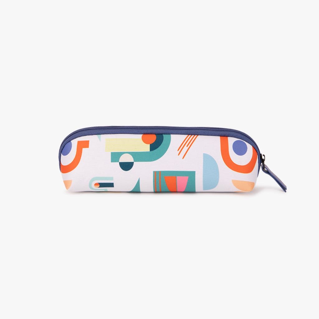 Estojo Neoprene Geométrico GROOVY - Gato Preto