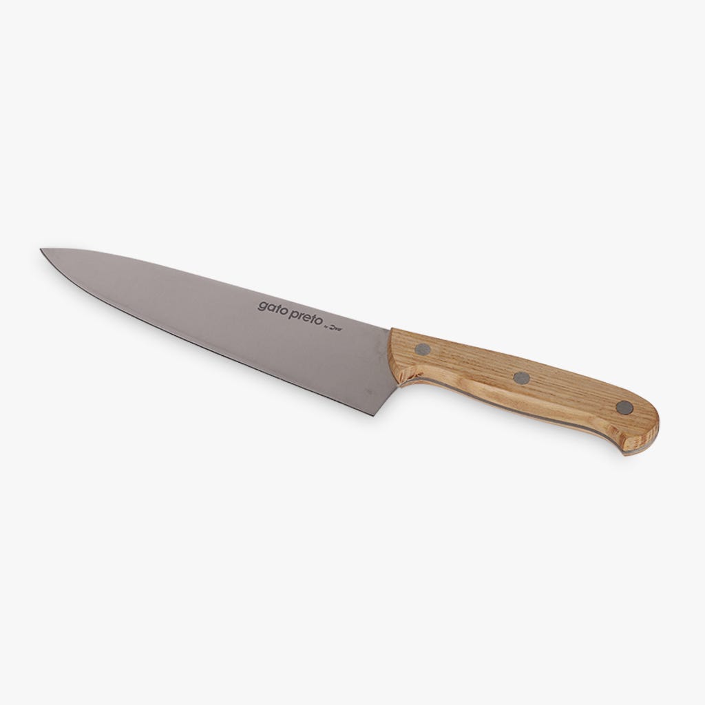 Faca com Cabo de Madeira CHEF - Gato Preto