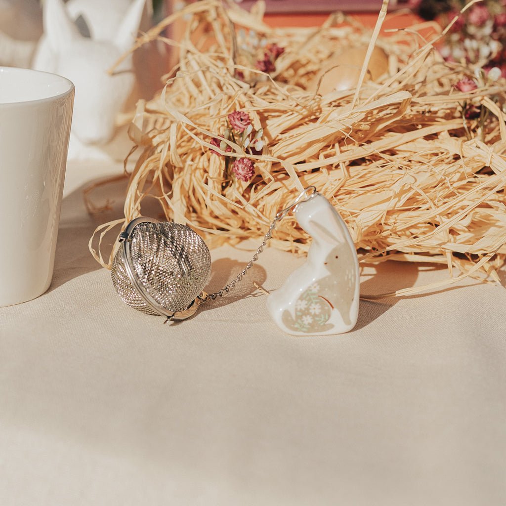 Filtro de Chá com Coelho de cerâmica - Gato Preto