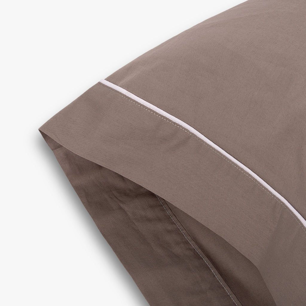 Fronha Almofada de Dormir Algodão Percal Cinza 45x155 SAMOA - Gato Preto