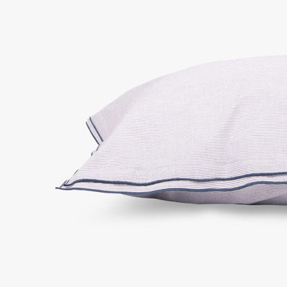 Fronha de algodão riscas azul 45x90cm GRÀCIA - Gato Preto