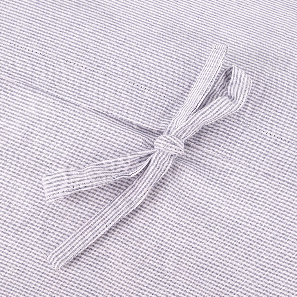 Fronha de algodão riscas azul 45x90cm GRÀCIA - Gato Preto