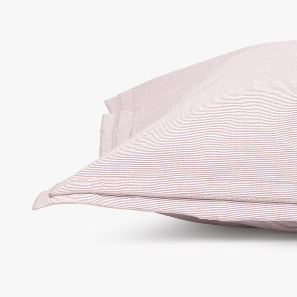 Fronha de algodão riscas bege 45x90cm GRÀCIA - Gato Preto