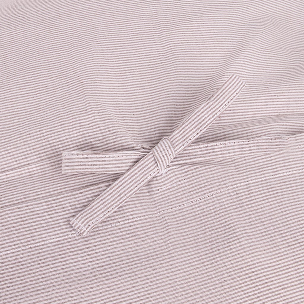 Fronha de algodão riscas bege 45x90cm GRÀCIA - Gato Preto