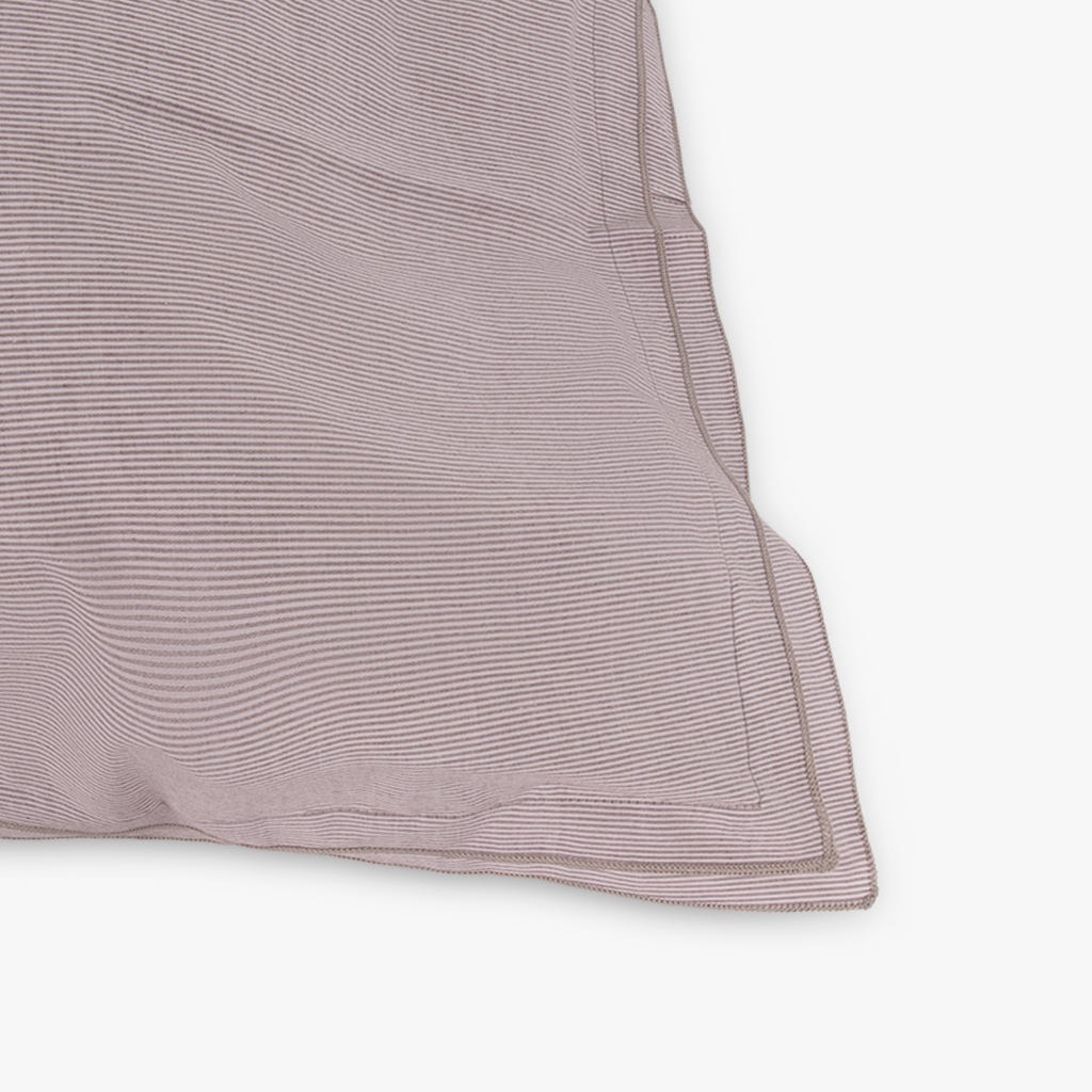 Fronha de algodão riscas bege 45x90cm GRÀCIA - Gato Preto