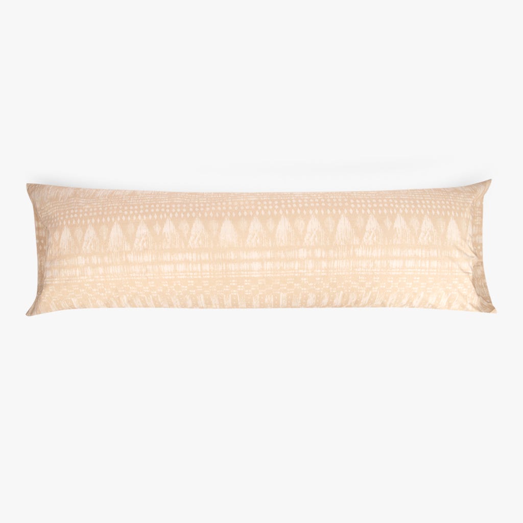 Fronha para Almofada de Dormir Bege e Branco 45x155 TRIBAL - Gato Preto