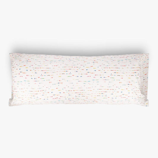 Fronha para Almofada de Dormir Branco e Multicolor 45x155 ZALEIA - Gato Preto