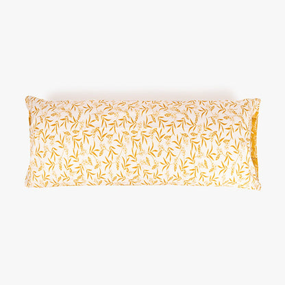 Fronha para Almofada de Dormir Flores Amarelo 45x155 BACKYARD - Gato Preto