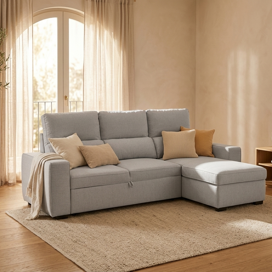 Sofá cama con chaise longue SANDLER