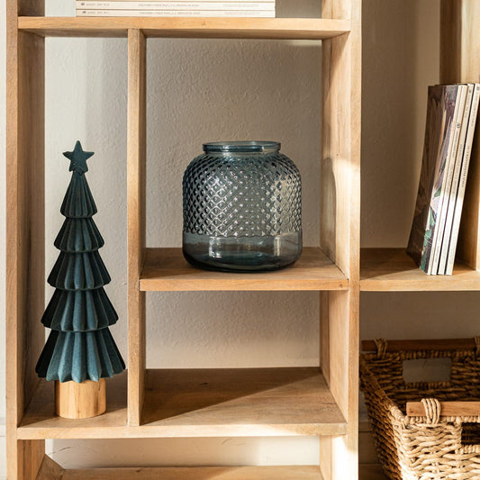 Sapin de Noël bleu 13x40cm COZY