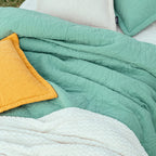 Couette microfibre vert 180x250 AURA