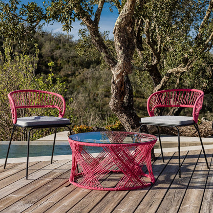 Table pink D80x40cm PANTAI