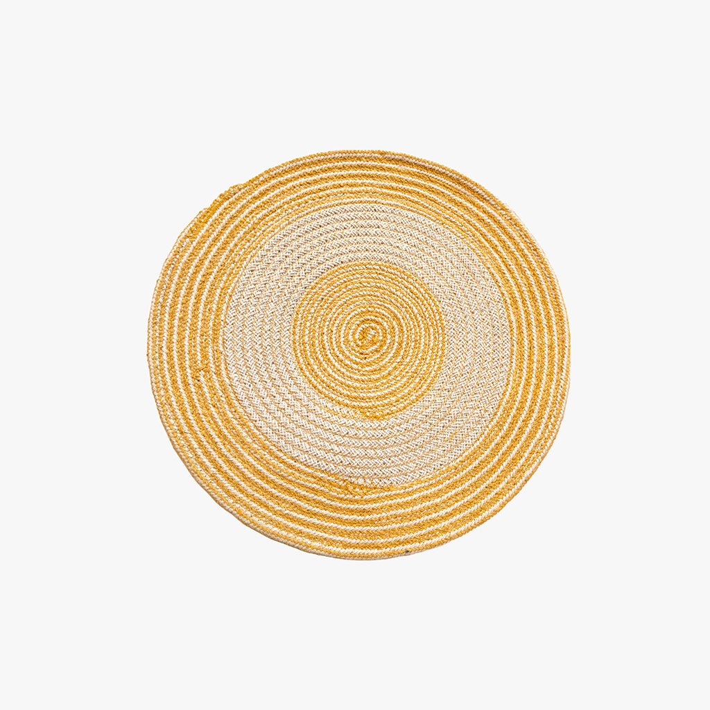 Individual Algodão Amarelo/Bege D40 - Gato Preto