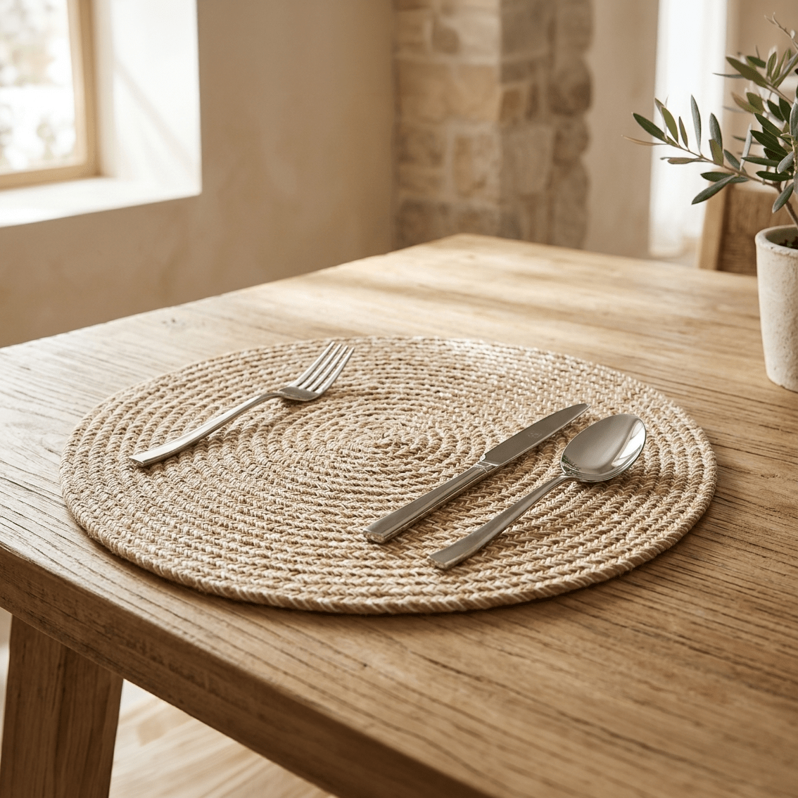 Individual Algodão Mescla Bege D40 - Gato Preto