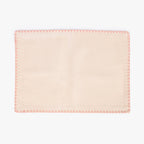 Individual de Algodão Bege com Bordado Rosa PORTOBELLO - Gato Preto