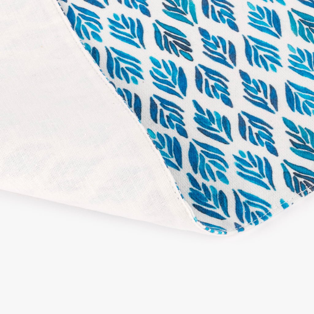 Individual de Algodão Retangular Folhas Azuis BLUE BIRD - Gato Preto