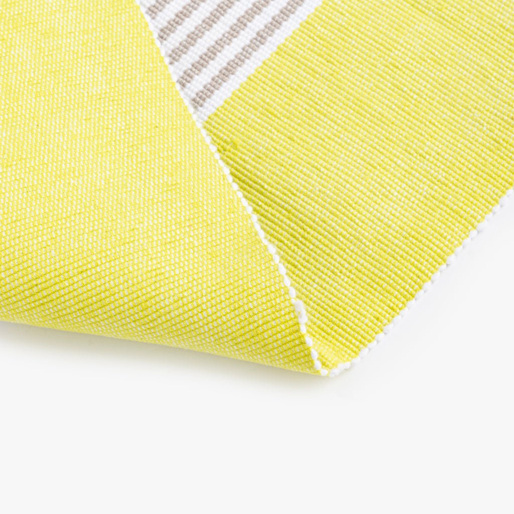 Individual de Algodão Riscas Amarelo e Bege 30x50 KERALA - Gato Preto