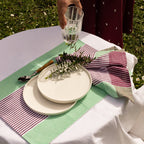 Individual de Algodão Riscas Violeta e Verde 30x50 KERALA - Gato Preto