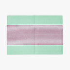 Individual de Algodão Riscas Violeta e Verde 30x50 KERALA - Gato Preto
