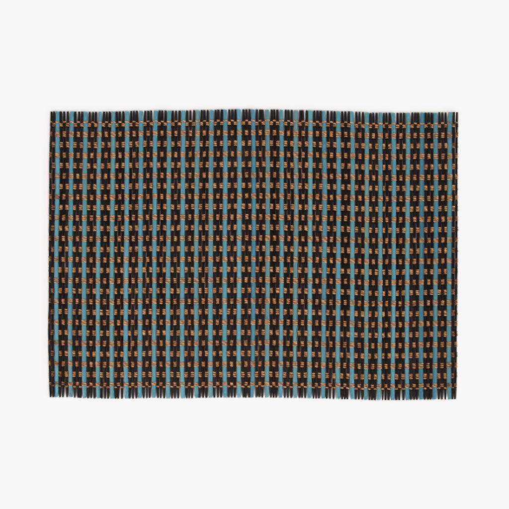 Individual de Bambu Azul e Preto LUGO - Gato Preto