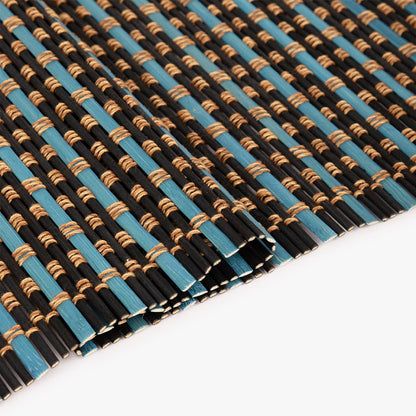 Individual de Bambu Azul e Preto LUGO - Gato Preto