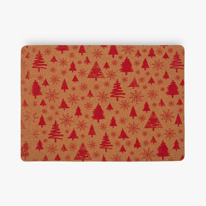 Individual de Cortiça Vermelho CRAFT - Gato Preto